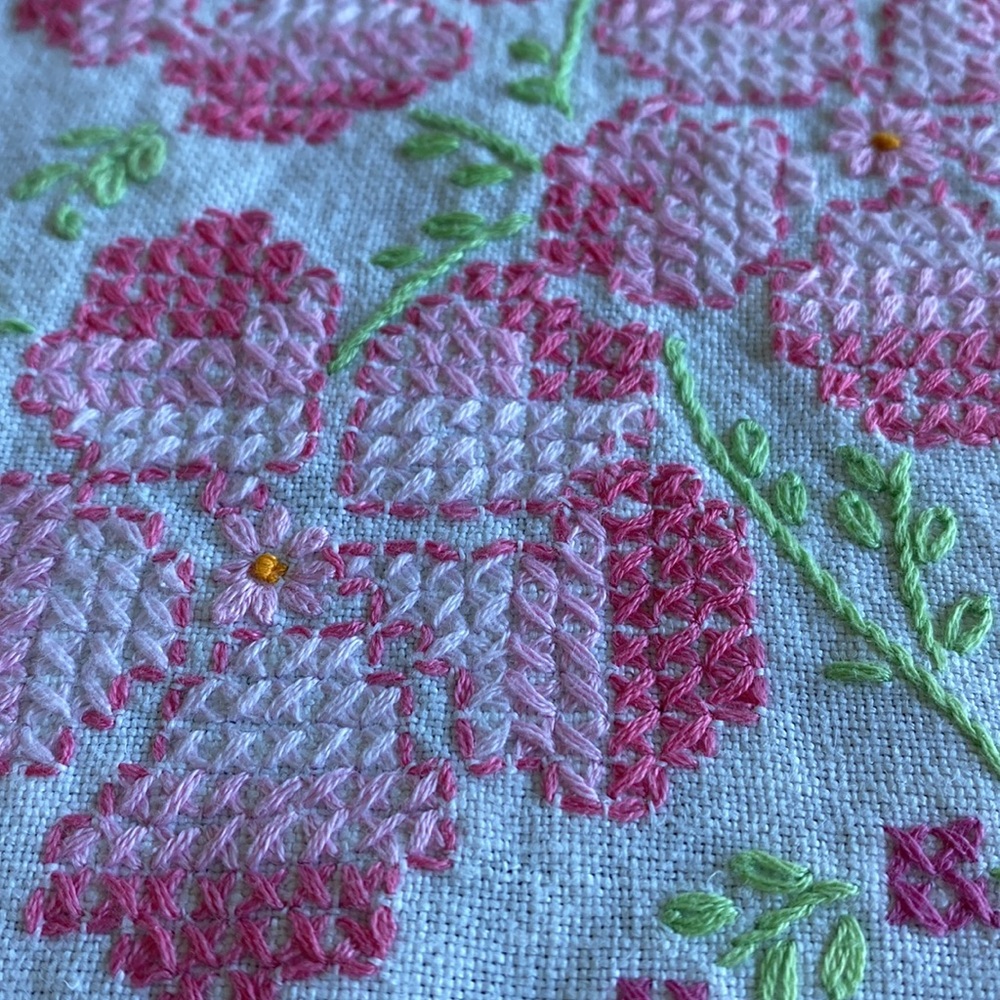 Vintage Handcrafted Embroidered Runner!